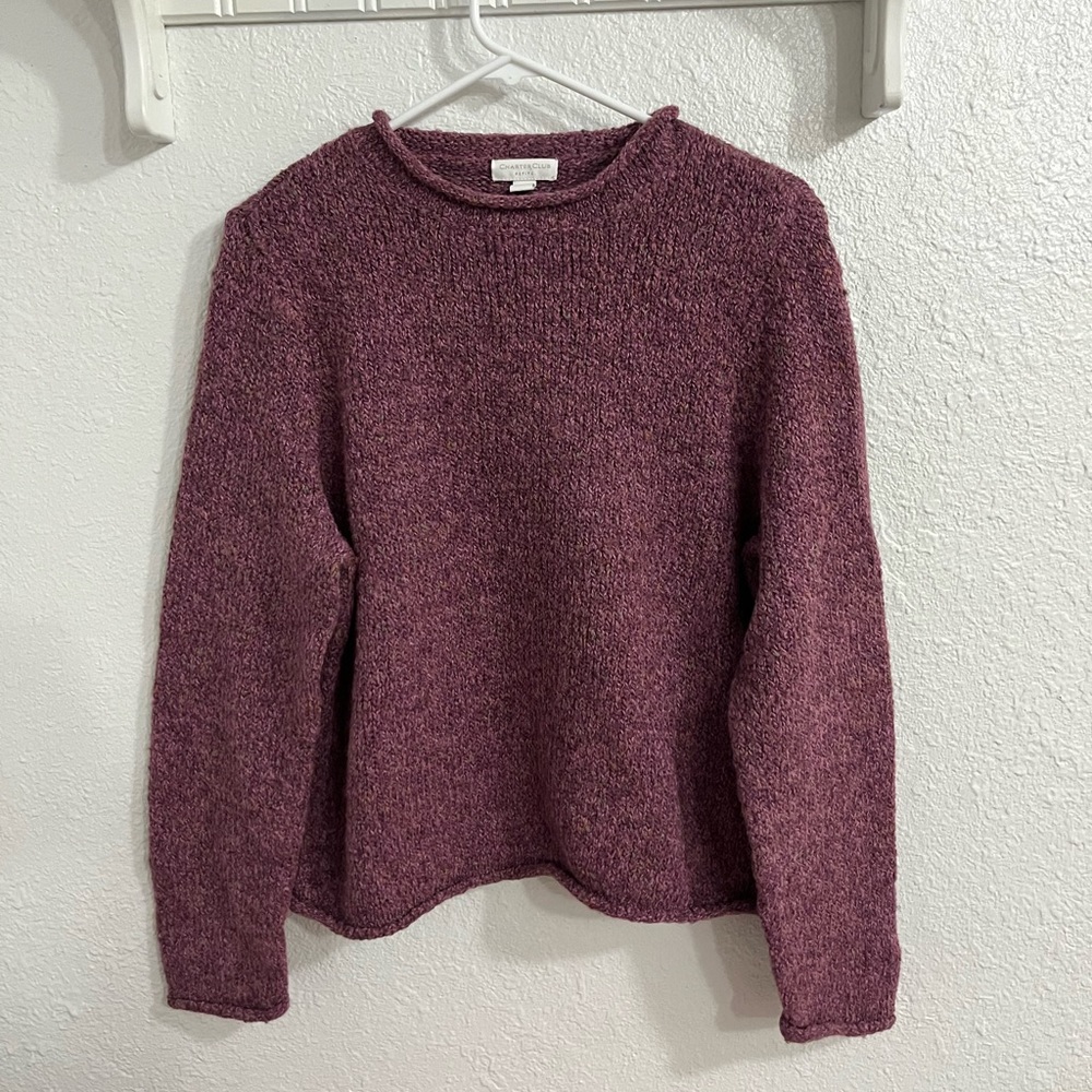Heatherd pink sweater